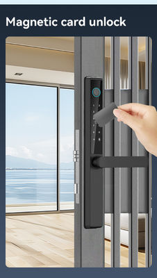 Qleung Waterproof Digital Door Lock Tuya TTlock APP Framed Glass Password Card Fingerprint S960 Smart Door Lock