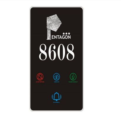 Electronic Doorplate with LCD Screen and Capacitive Touch for Standard 86 Box Installation in Hotels
