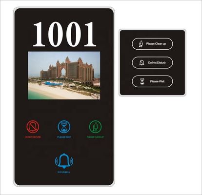 Electronic Doorplate with LCD Screen and Capacitive Touch for Standard 86 Box Installation in Hotels
