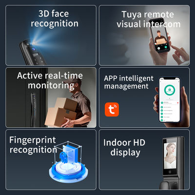 21 Languages Smart Door Lock with 40-120mm Door Thickness and 2 Years Warranty Biometric Door Lock