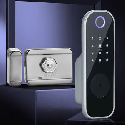 Hot Sale Smart Waterproof Rim Lock Tuya TTLock  Double-side Fingerprint Password IC Card Key Door Locks.
