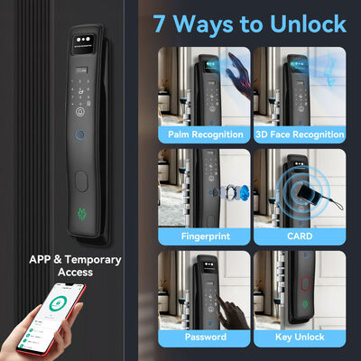 Fully Automatic Lock S958max 3D Face Recognition Palm Vein Fingerprint Password Card Unlock Tuya Smart Door Lock 