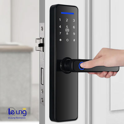 Bluetooth inteligentny zamek drzwi czarny Tuya Wifi Smart Lock zaawansowane odblokowanie