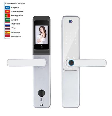 S802Pro Odcisk palca Kod Zamek drzwi 8 Język Video Zadzwon do drzwi Smart Lock