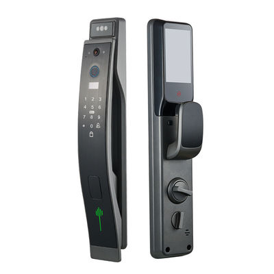 Szary Rozpoznanie twarzy Smart Door Lock Video Intercom Door Lock Aluminiowy stop