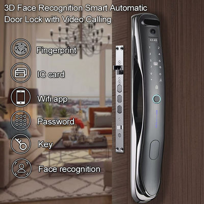 Całkowicie automatyczne 3D rozpoznawanie twarzy Smart Lock odciski palców hasło Zamek drzwiowy dla mieszkania
