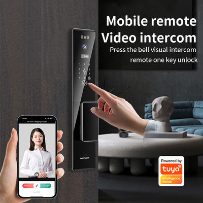 3D rozpoznawanie twarzy Tuya APP Kamera interkom Biometryczny odcisk palca Inteligentne zamki dla domu