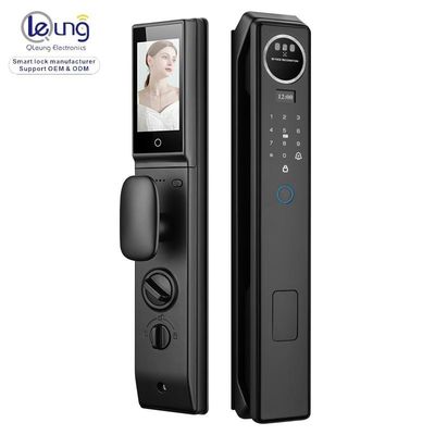 Qleung S959MAX twarz biometryczny wideo połączenie rozpoznawanie odcisków palców karta kluczowa Tuya App w pełni automatyczny smart lock drzwi