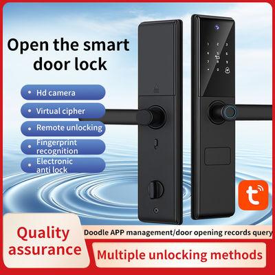 Qleung S829max Tuya Wifi APP Telekomparat Odciski palców Hasło Karta Klucz Smart Door Lock dla domu Hotel Biuro