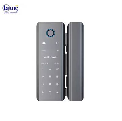 Qleung Smart Lock G9S Tuya APP Lock Hasło kod karty klucza Odcisk palców Smart Home Door Lock dla szklanych drzwi