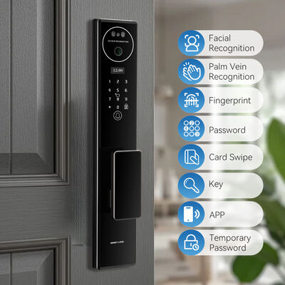 Zaawansowane 3D rozpoznawanie twarzy S555 Smart Door Lock z CNC Proces Aluminium Alloy konstrukcja Tuya Active Video Calling Smart Lock